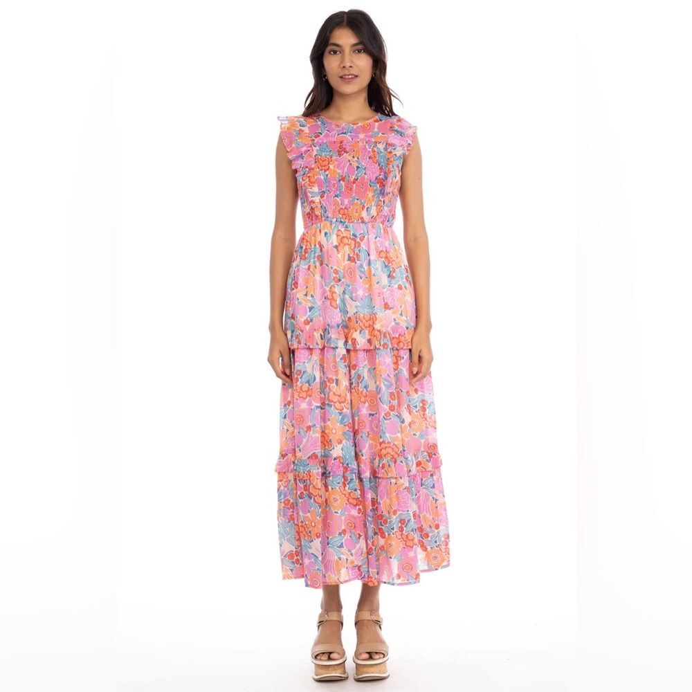 Banjanan Iris Floral Maxi Dress in Dawn, NWT, Size L - Picture 14 of 14